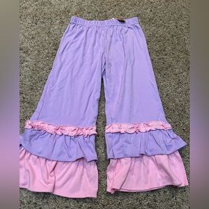 Lolly Wolly Doodle girls size 10 Capri ruffle pants NWT